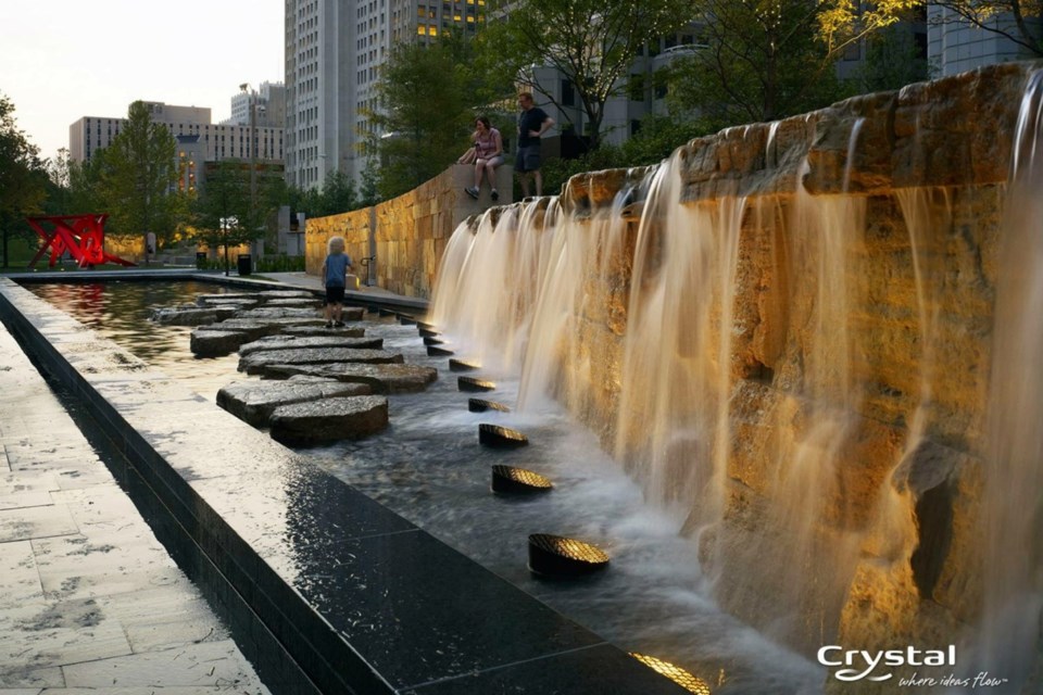 This water feature design by Toronto -based Crystal Fountains Inc. is one of several concepts to be presented to City Council on Tuesday