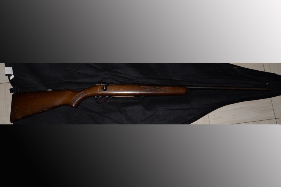 Police seized a firearm during a search of a Cunningham Road residence on April 10, 2021