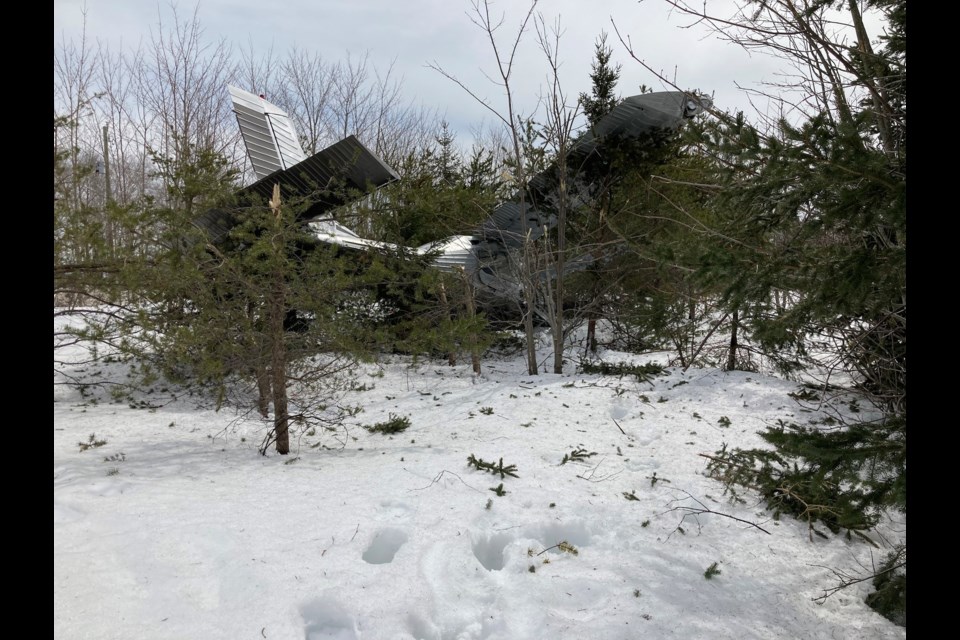Emergency services responded to a report of a plane crash on Goulais Avenue on Monday April 11, 2022