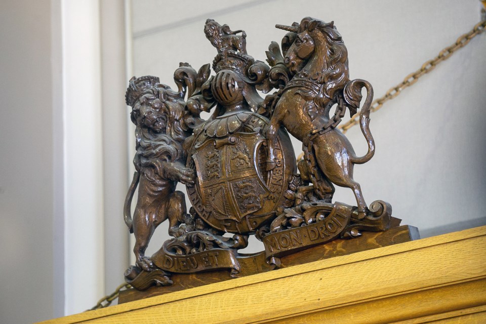 20220428 Sault Ste Marie Courtroom One Coat of Arms KA