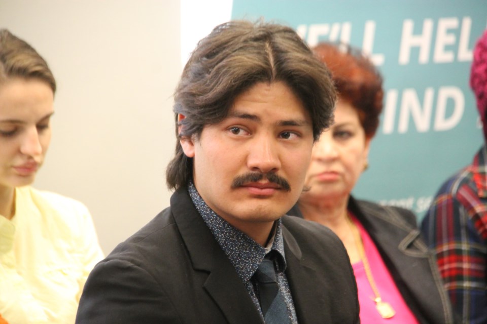 Ahmad Zia Ataee, a newcomer to Sault Ste. Marie from Afghanistan, at a meet and greet with Sault Police and Sault OPP at Sault Community Career Centre, May 15, 2023.