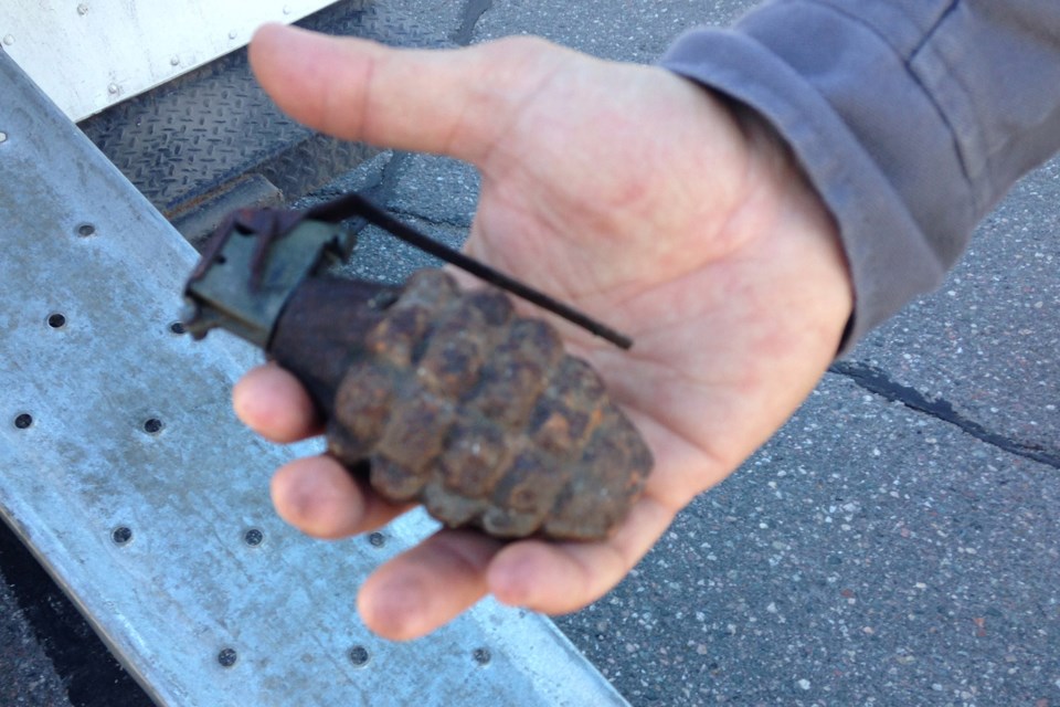 20160929 Sault Ste Marie Police grenade SUBMITTED