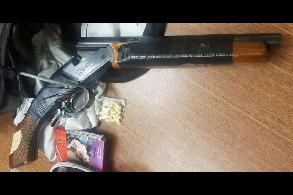 On Oct. 9, Sault Ste. Marie Police Service persons arrested 51-year-old Nicholas Pears for possession of drugs and weapons. Police provided photo of a sawed-off shotgun seized from the suspect.