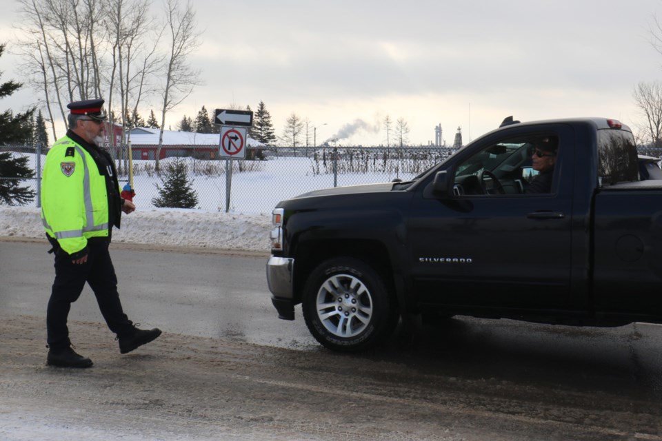 Members of the Anishinabek Police Service, Ontario Provincial
Police, Royal Canadian Mounted Police and Sault Ste. Marie Police Service kicked off this year's Festive Reduce Impaired Driving Everywhere (RIDE) campaign on Bay Street Thursday. Officers will be conducting random RIDE checks in the area from now until the new year.  