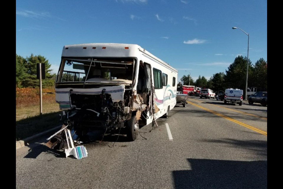 At least three vehicles were involved in a serious collision at the intersection of Highway 17 and 17B. Jeffery Klassen/SooToday