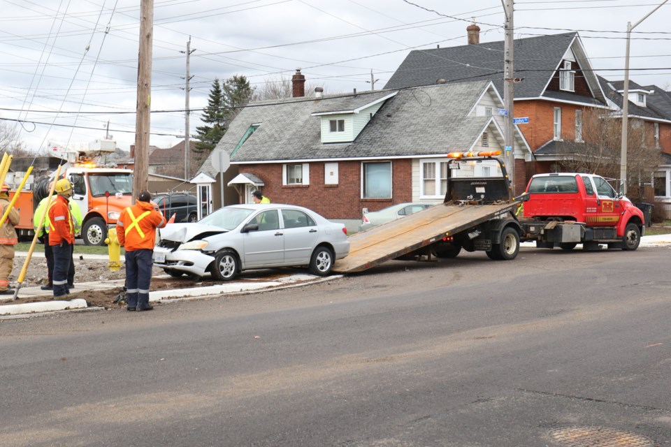Police say minor injuries were reported following a two car collision at John and Cathcart. James Hopkin/SooToday