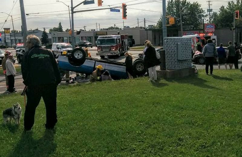 A collision on Great Northern Road on Sunday, Sept. 25, 2016. Reader submitted photo