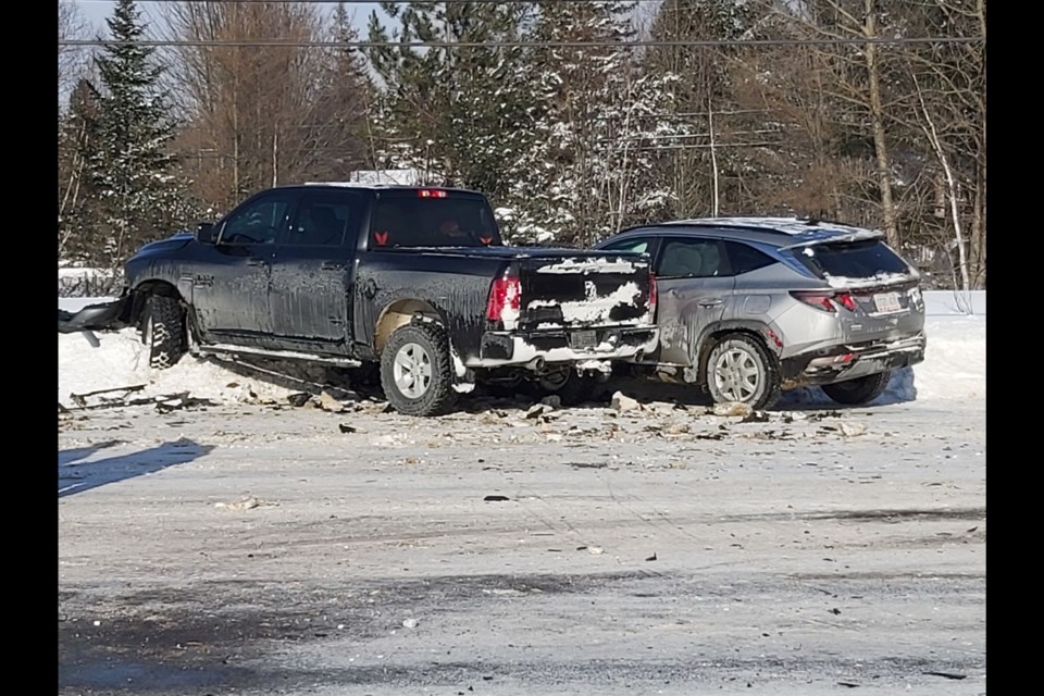 Police and firefighters were called to a collision at approximately 11 a.m. on Jan. 23, 2022.