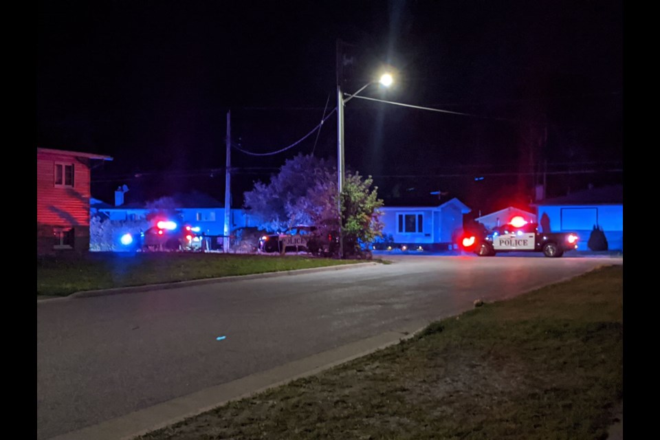 Heavy police presence on Cooper St. on Thursday night. Reader submitted photo