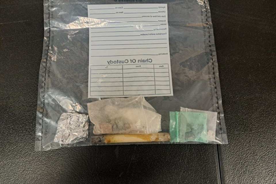 Image released by police in connection with possession for purpose of trafficking of suspected fentanyl