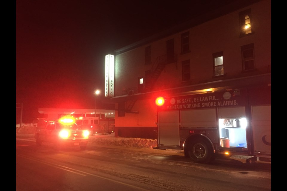 Sault Ste. Marie Police and Fire Services were called to the Rednecks Saloon on Thursday evening with reports of smoke on the third floor. Carol Martin/SooToday