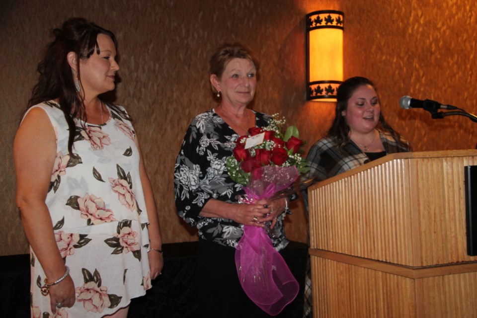 Shannon Hallam, Sandra Hallam and Shelby Speck at the 2018 Peace Officer of the Year Awards held at The Water Tower Inn, May 24, 2018. Darren Taylor/SooToday