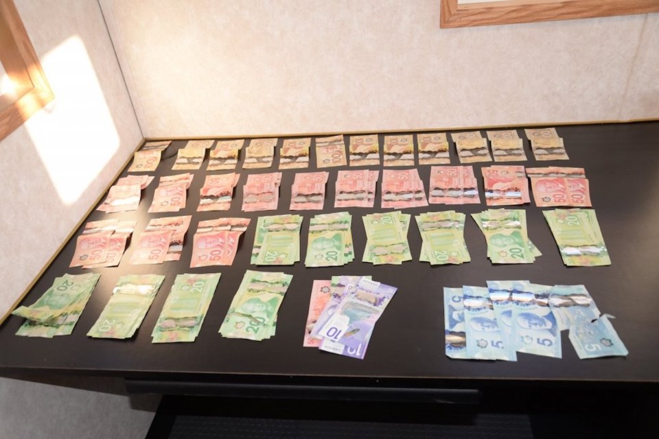Canadian currency seized during an incident on Edinburgh Street. Photo supplied
