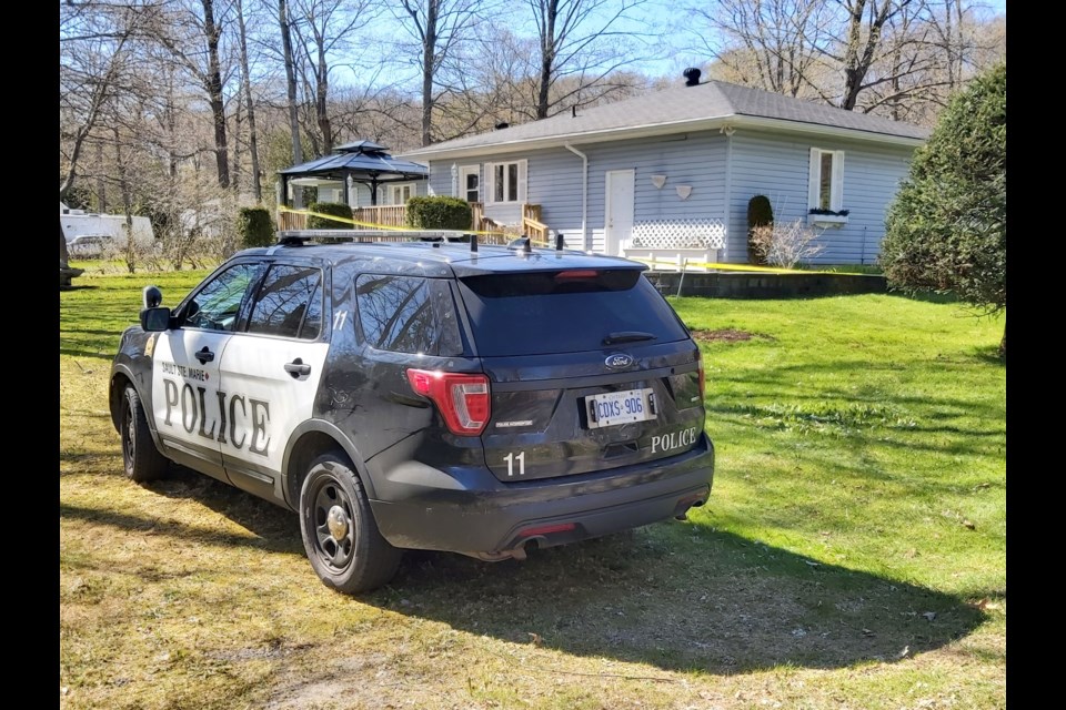 City police on scene at a Foothill Road residence on May 8, 2021.