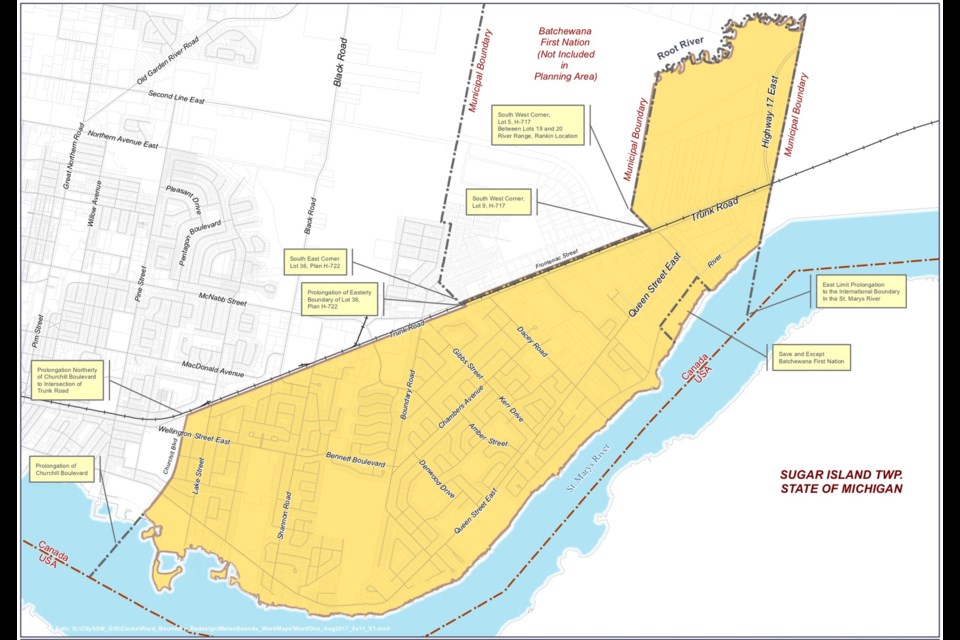 Proposed new Ward 1 boundaries