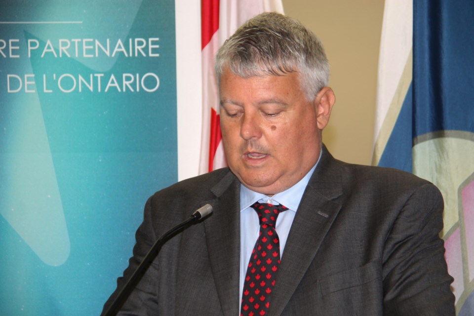 Sault MP Terry Sheehan announces FedNor funding for Sault and northern Ontario businesses wishing to build components for Canada’s defence industry, July 29, 2019. Darren Taylor/SooToday 