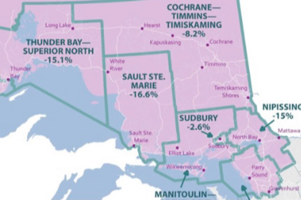 Proposed electoral boundaries for federal riding of Sault Ste. Marie
