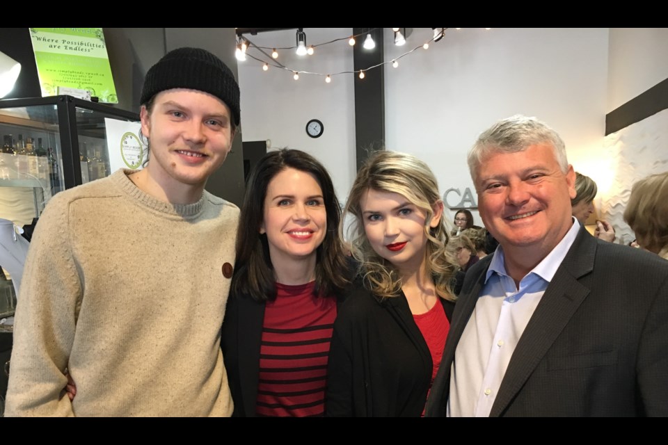 Provided photo shows Sault MP Terry Sheehan and his family at today's nomination celebration. L-R Riley, Lisa, Kate and Terry