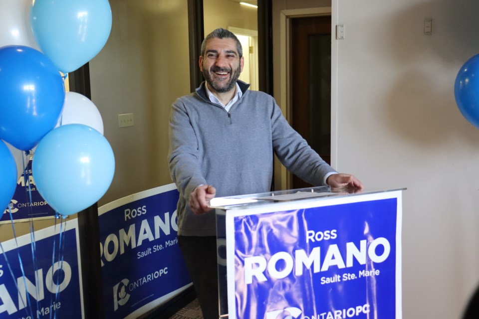 Sault MPP incumbent Ross Romano begins his election campaign in his new office space.