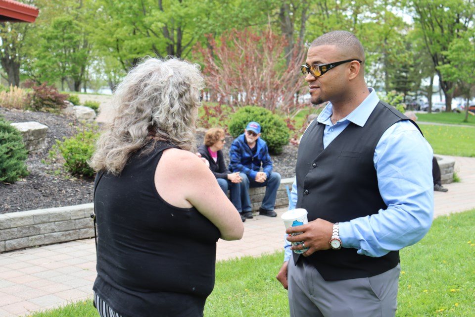 The Sault's New Blue candidate Shane Pankhurst hosts a gathering for supporters and voters at Bellevue Park ahead of the provincial election on June 2. 