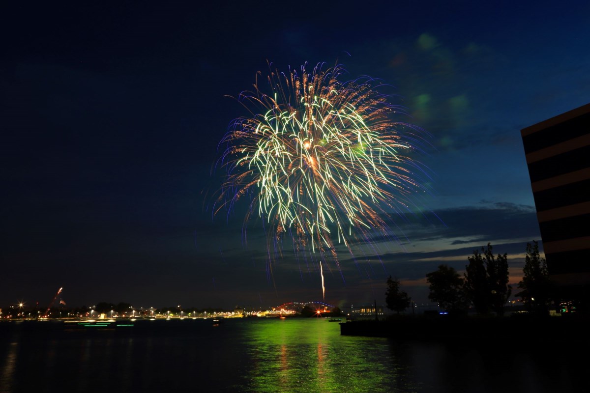 Sault Michigan fireworks light up St. Marys River (3 photos) Sault