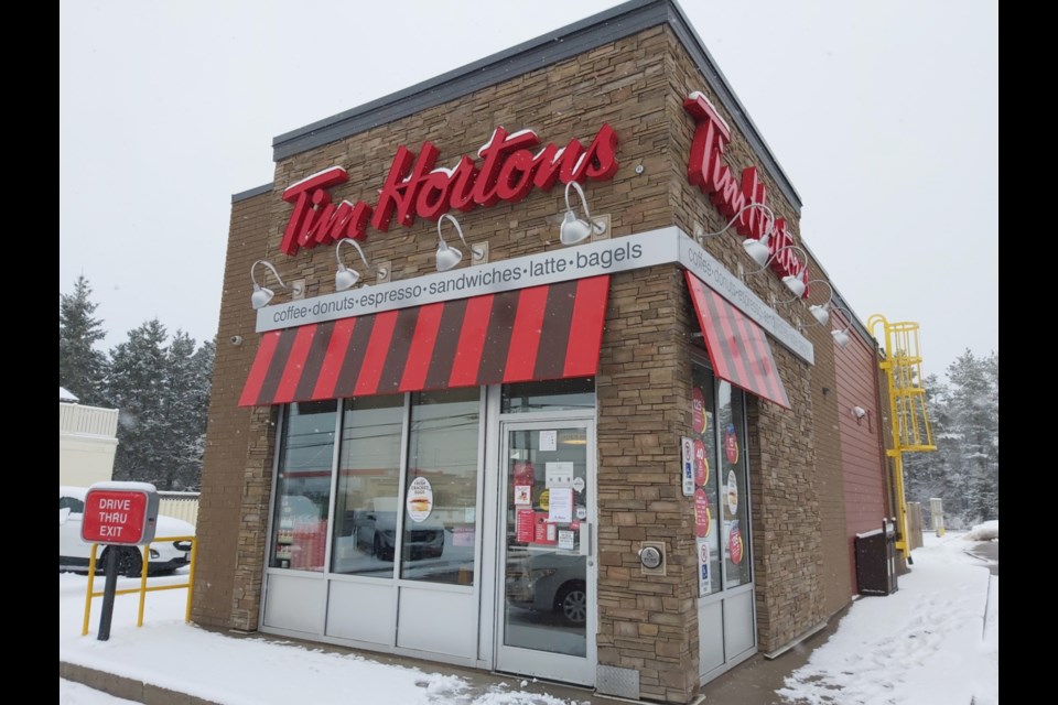 The Tim Hortons location at 628 Third Line E. is currently closed “due to the evolving health situation,” March 28, 2021. Darren Taylor/SooToday