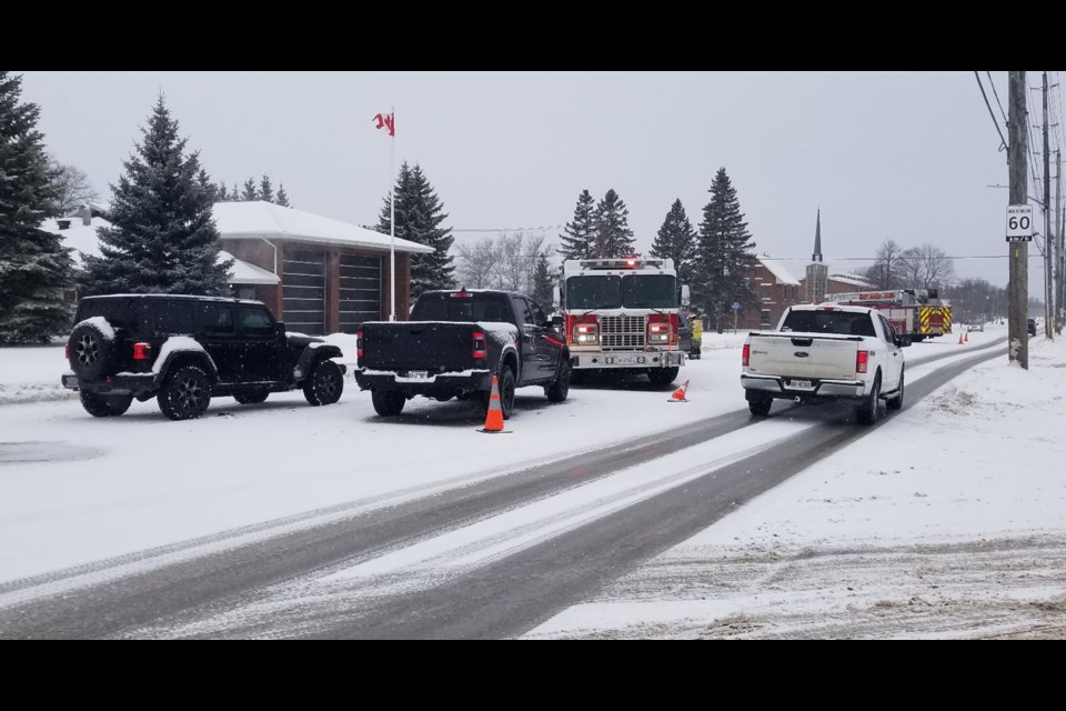 EMS, fire and police responded to an accident on Second Line West on Monday, Dec. 6, 2021