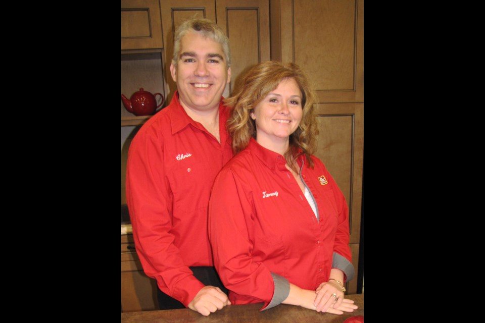 Chris Beilhartz, pictured with his wife, Tammy, is the owner of Heritage Home Hardware Building Centre. He’s also the Home improvement host in SPACES, the Sault’s new social network.             