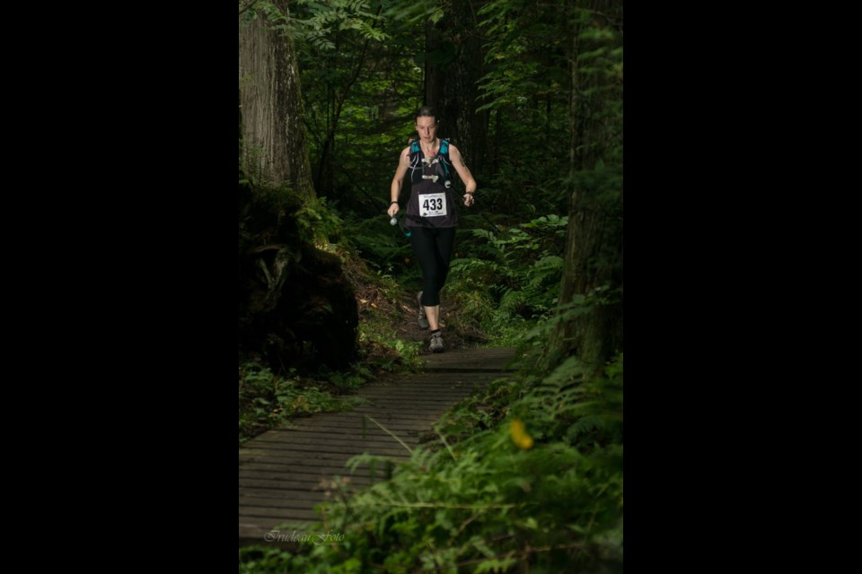 Local long-distance runner Heather Carter particpates in No Hassholes trail race, which took place on the same course as Defeat the Peat. Photo supplied