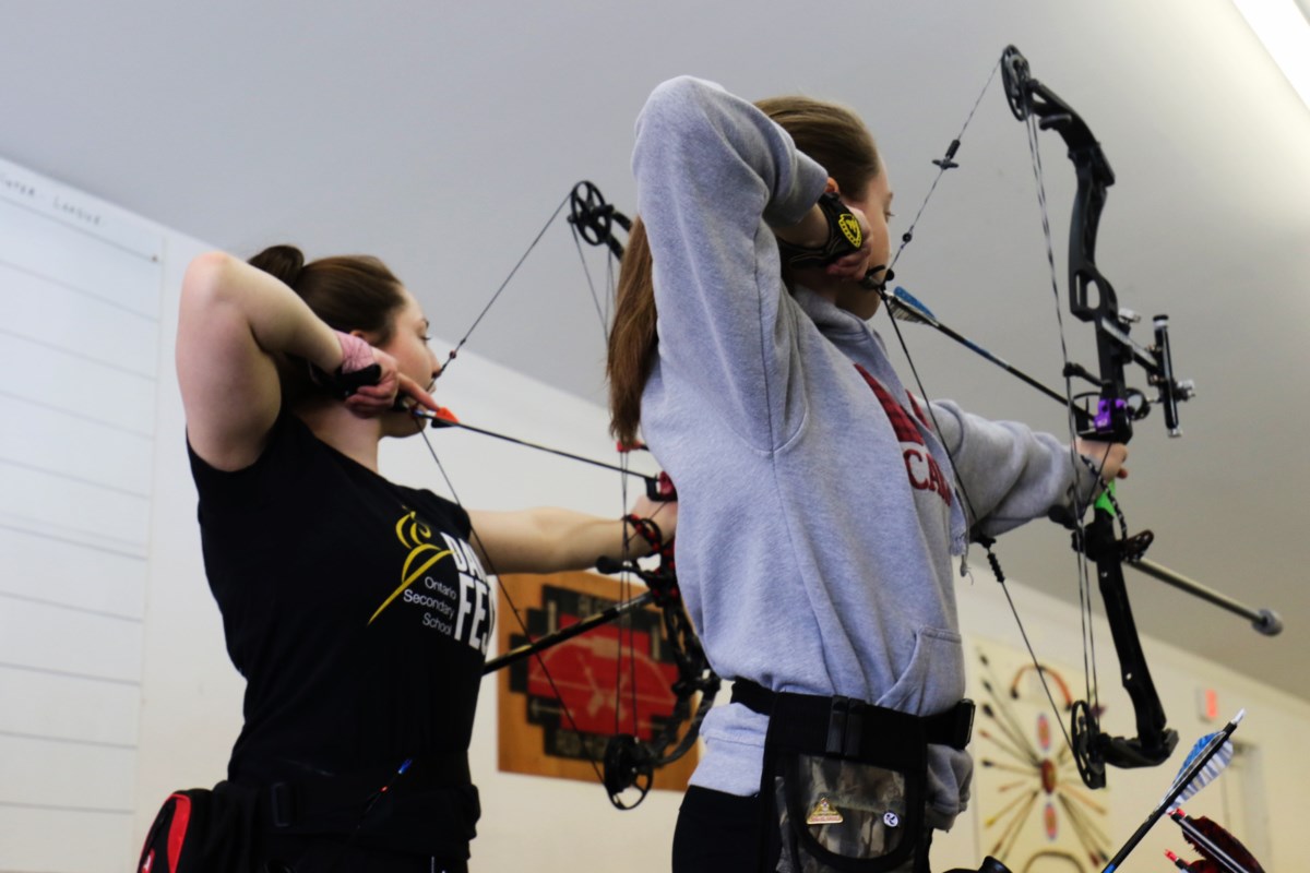 Youth archers aiming to better themselves during local indoor round (6