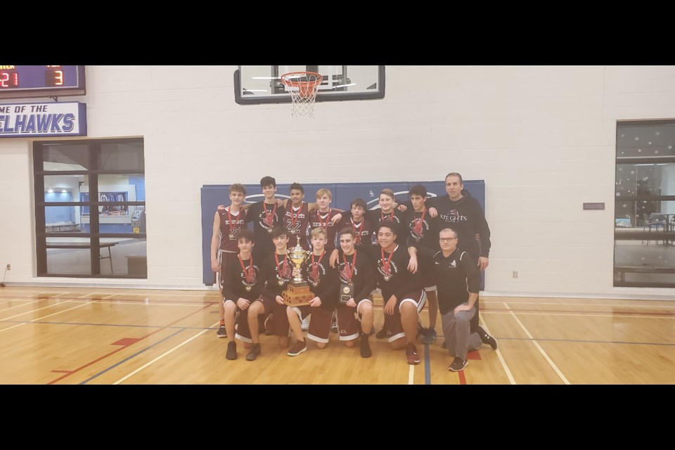 Provided photo shows the St. Marys team, jr. championship winners of the 2019 Eric Nystedt Memorial Basketball Tournament