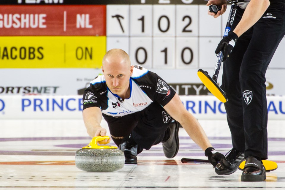 Team Jacobs faced Team Gushue in the Boost National Pinty's Grand Slam of Curling event on Thursday, Dec. 8, 2016. Donna Hopper/SooToday