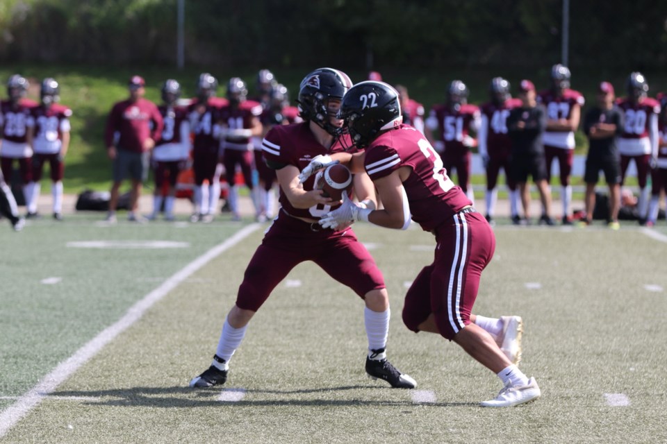 Action from the senior high school football opener between Superior Heights and St. Mary's at Superior Heights on Sept. 9.
