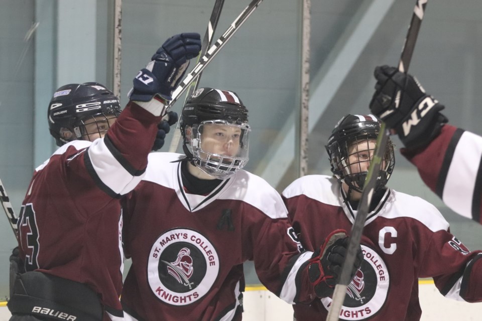 2020-03-01 High School Hockey St. Mary's vs. Korah BC (1)