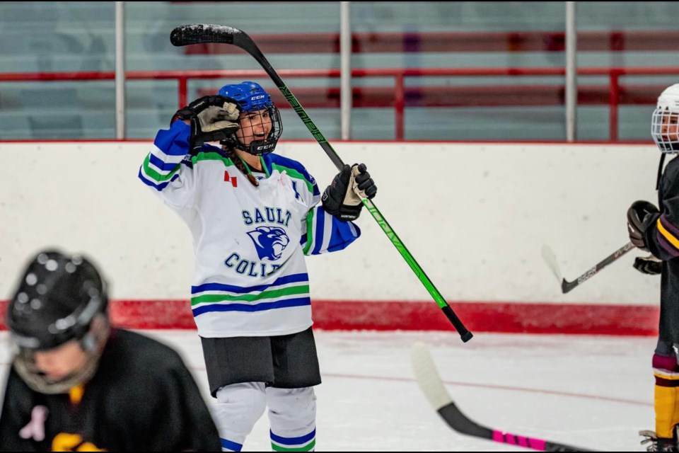 Sault College Cougars women’s hockey team centre Marie-Pier Lecours.