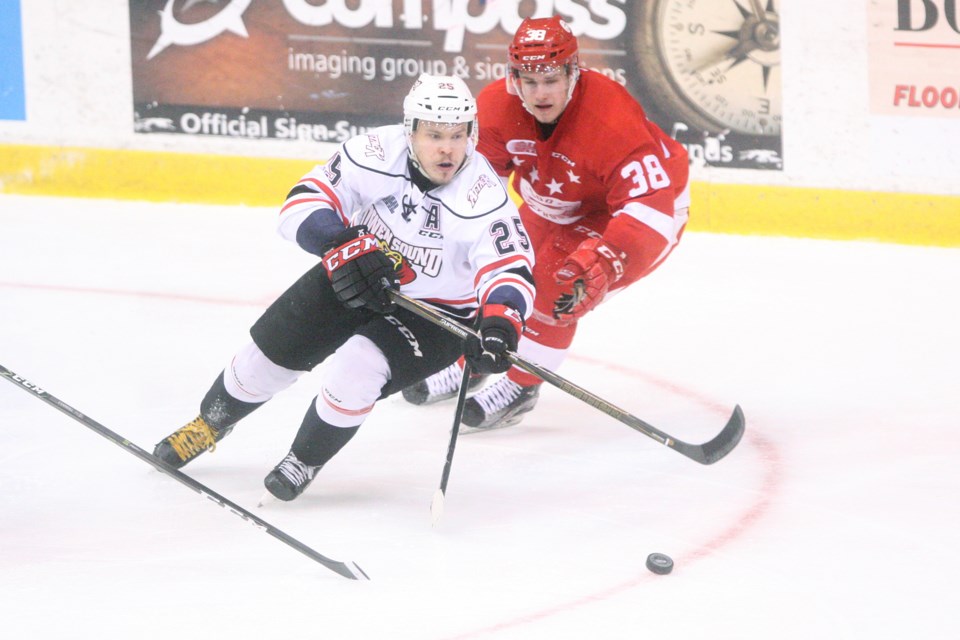 20170405 Owen Sound Attack at Soo Greyhounds Game 1 KA 28