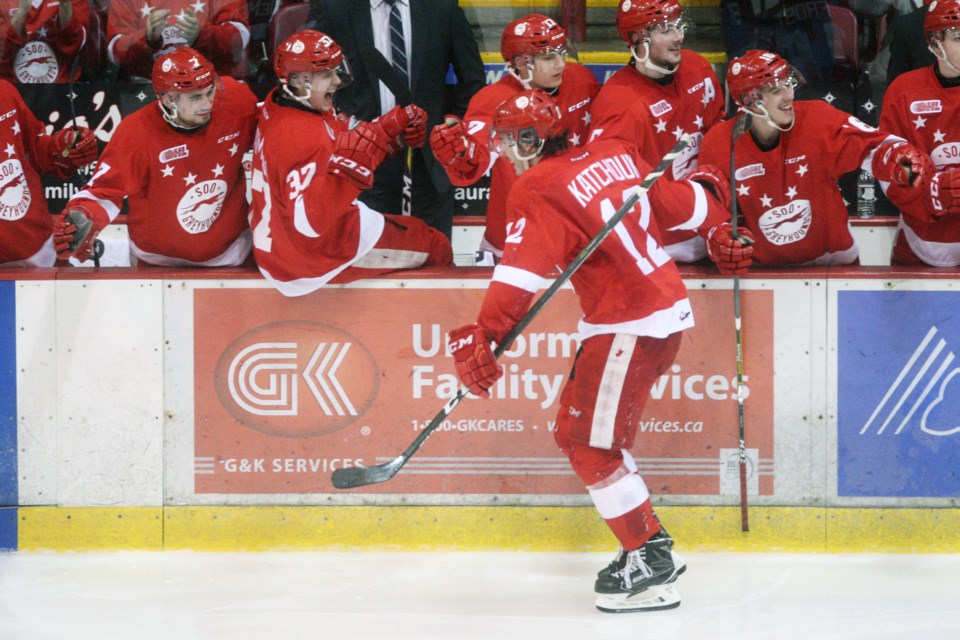 20170414 Owen Sound Attack at Soo Greyhounds Game 5 KA 07