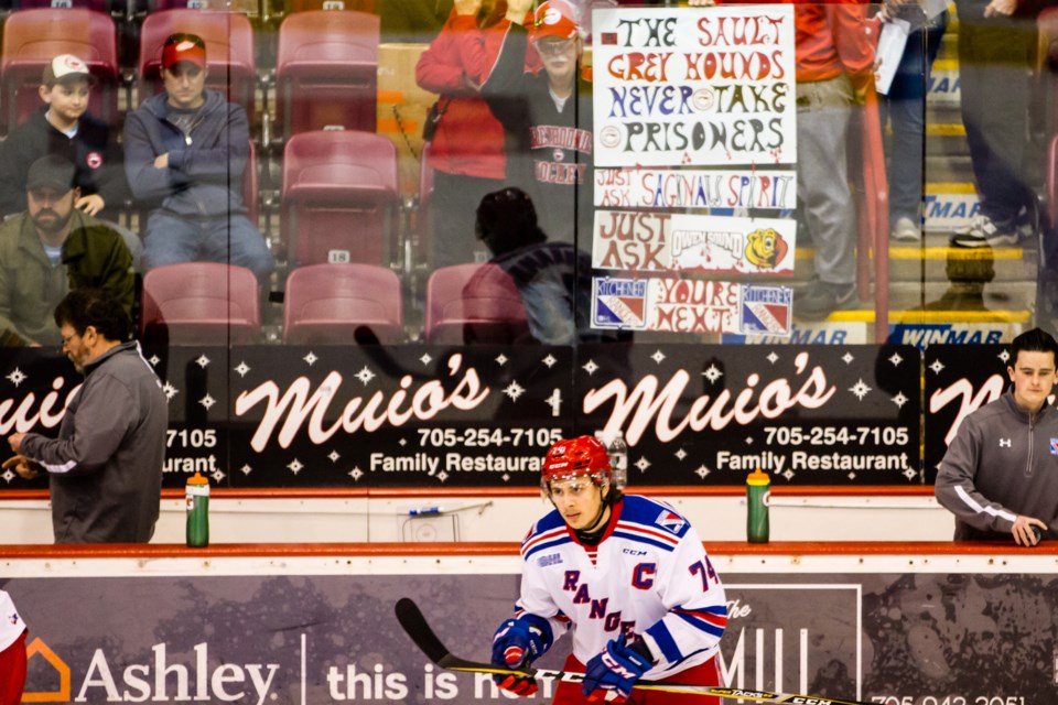 The Soo Greyhounds defeated the Kitchener Rangers in double overtime of game 7 to clinch the OHL Western Conference Championship on Monday, April 30, 2018. Donna Hopper/SooToday