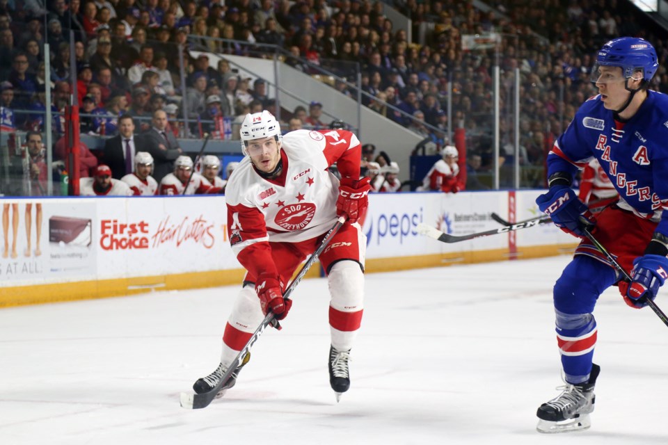 20180423 Soo Greyhounds at Kitchener Rangers 02