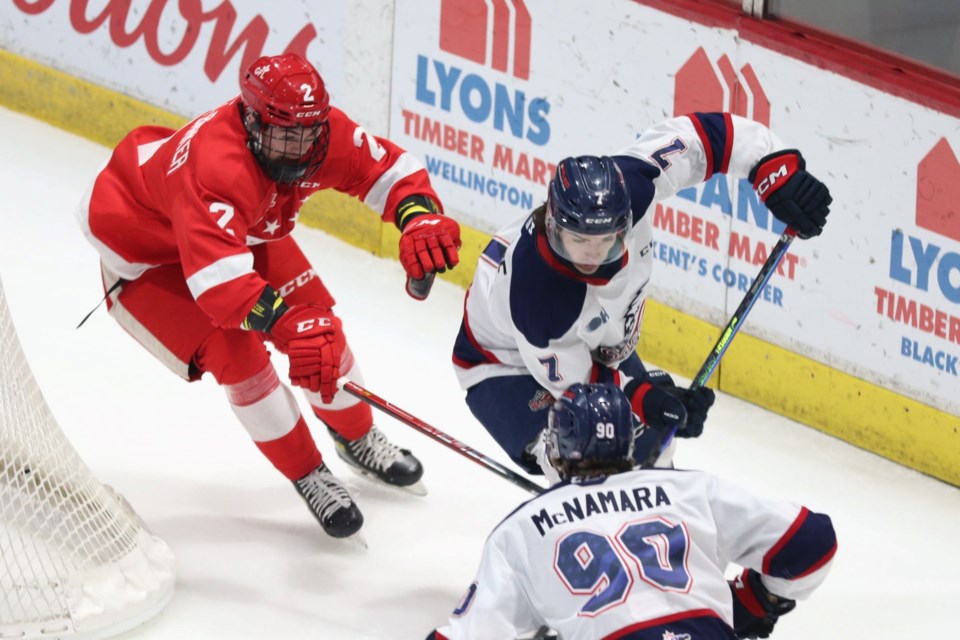 OHL action between the Soo Greyhounds and the Saginaw Spirit at the GFL Memorial Gardens on Jan. 18, 2023.
