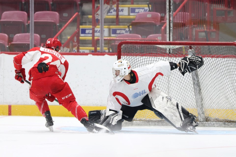 Day 1 of the Soo Greyhounds 2023 training camp at the GFL Memorial Gardens on Aug. 29, 2023.