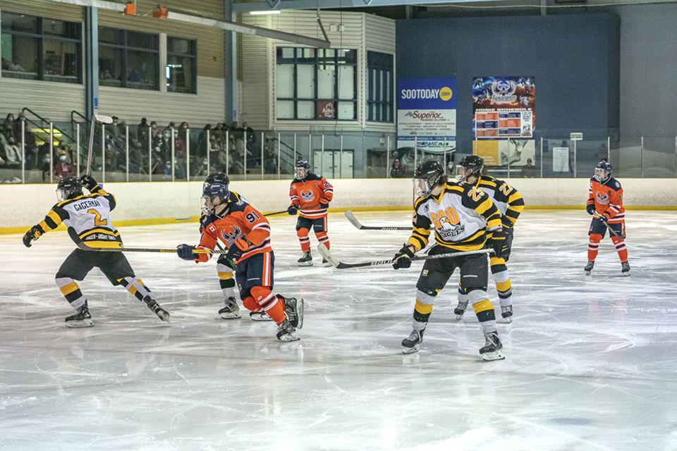 2021-11-07 Thunderbirds vs. Eagles NOJHL