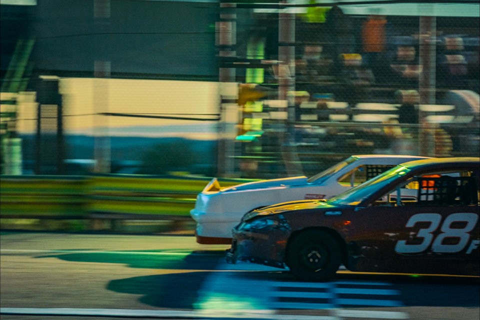 A photo finish during week one of racing at Laird Raceway.