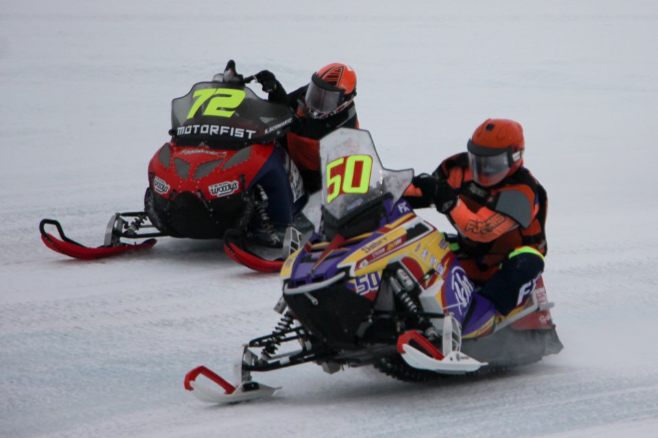 The I-500 is described as the Indianapolis 500, but with snowmobiles. Photo by Jeff Klassen for SooToday