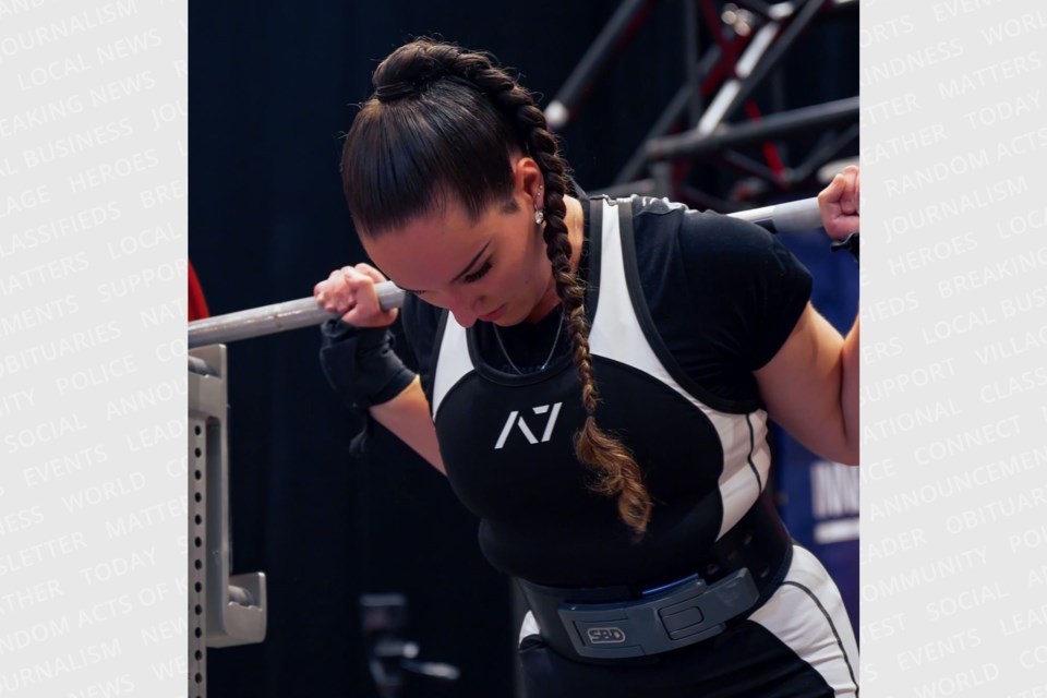 Sault native Kassidy Lanteigne at the Central Canadian Powerlifting Championship in Saint Hyacinthe, Quebec, summer 2023.