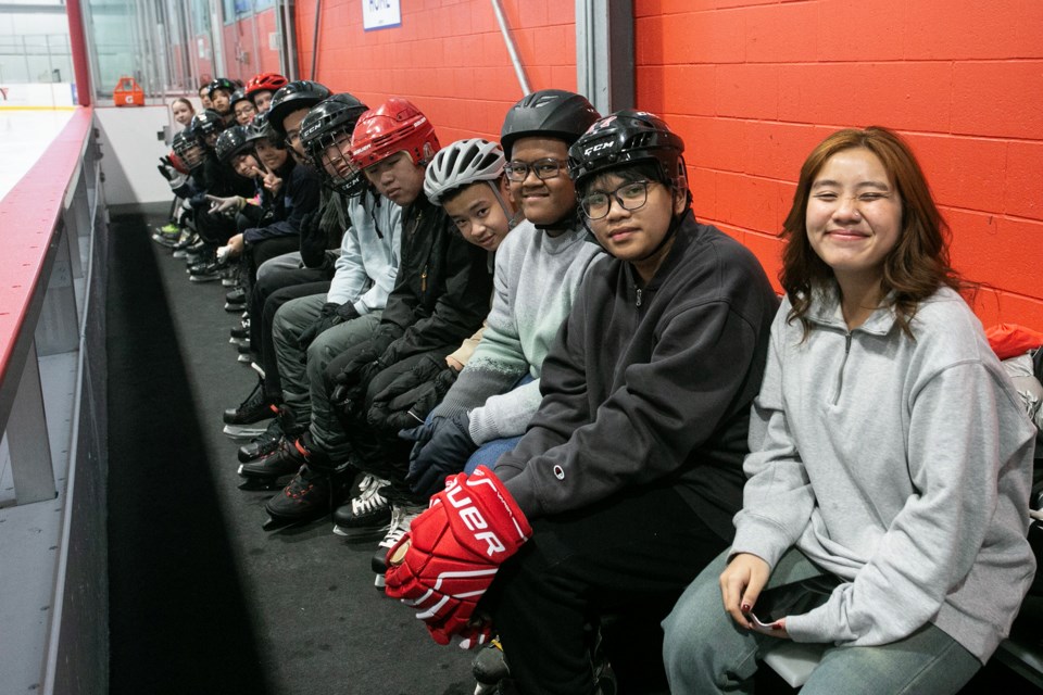 Fifteen Thai students, part of a group from CANASIAN Academic Adventures, took part in a free Come Try Ringette event on Sunday at the Northern Community Centre Arena.