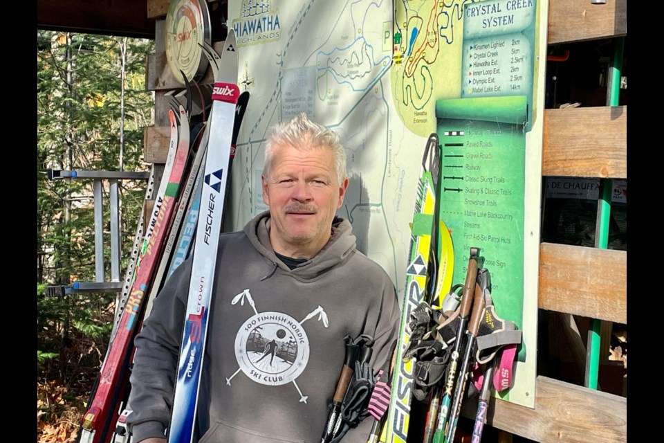Mike Kornell, Soo Finnish Nordic Ski Club volunteer, is looking forward to the club’s annual ski swap to be held on Saturday, Nov. 5 at The Water Tower Inn. 