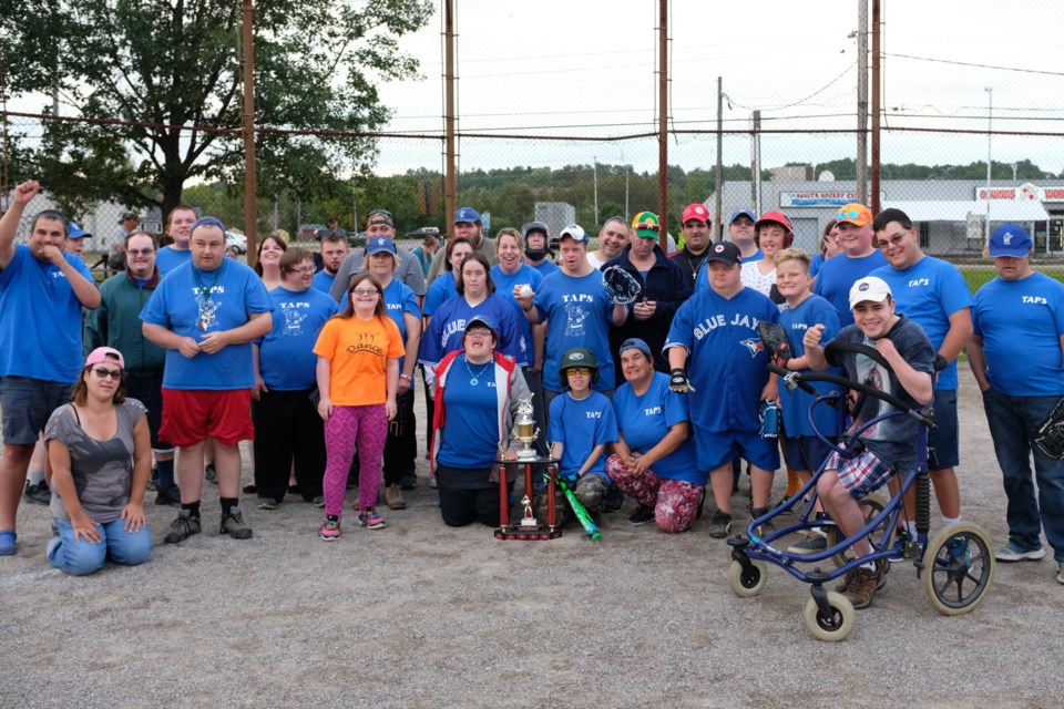 The TAPS team pose with their trophy at the final season game,  barbecue, and awards ceremony on Monday. Jeff Klassen/SooToday