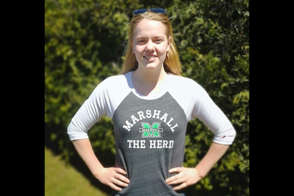 Former Sault Surge swimmer Paige Banton is now competing for Marshall University in West Virginia. Photo supplied
