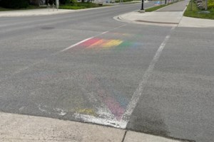 Candy brand helps restore the Sault’s Pride crosswalk